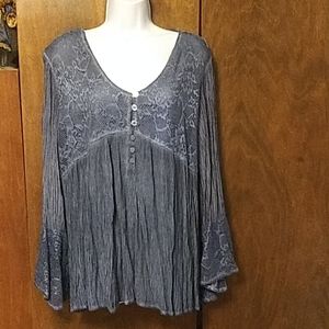 BLUE LACE TOP - XLARGE
